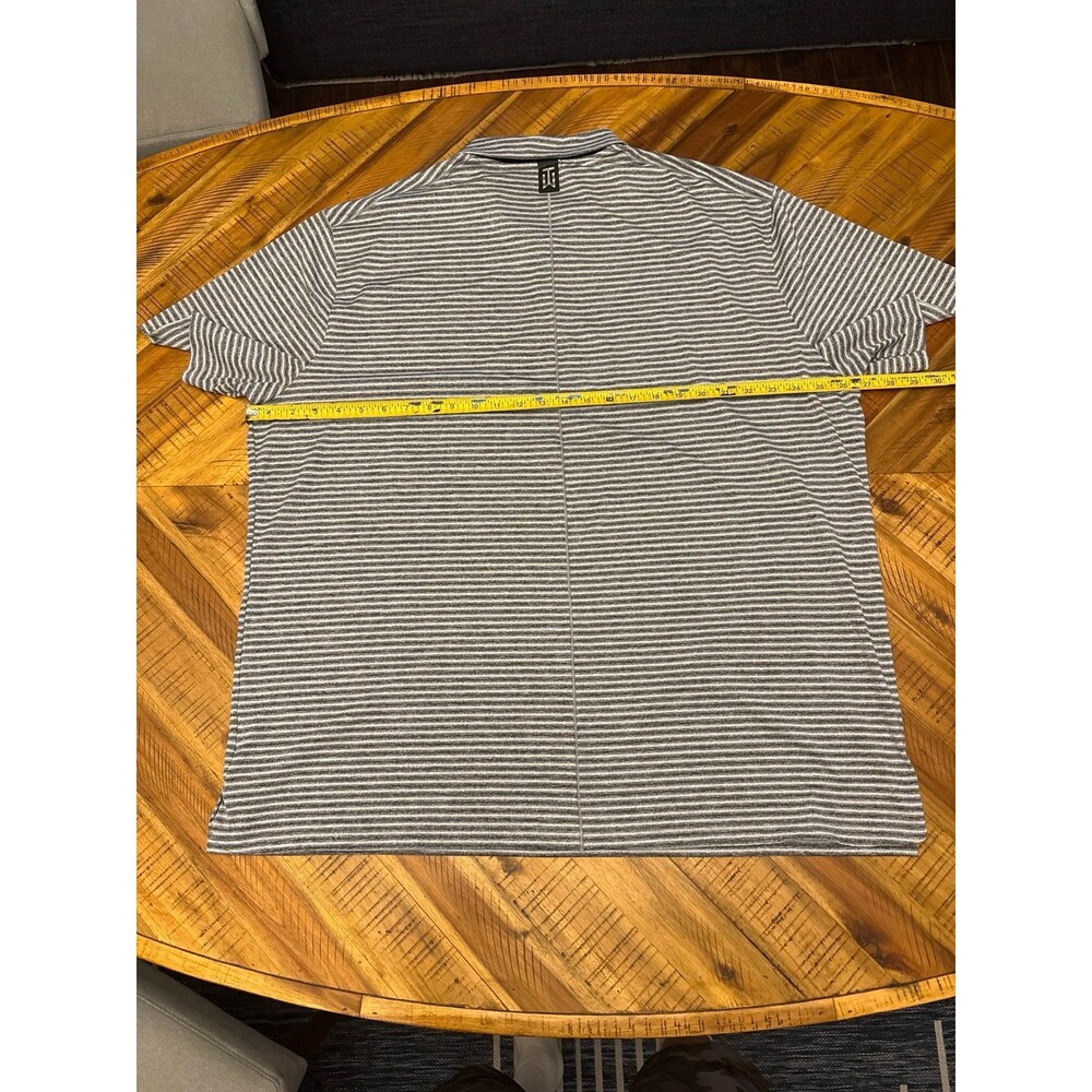 Nike Tiger Woods Dri-FIT Golf Polo Shirt Mens XXL Gray White Striped Performance - Picture 12 of 12